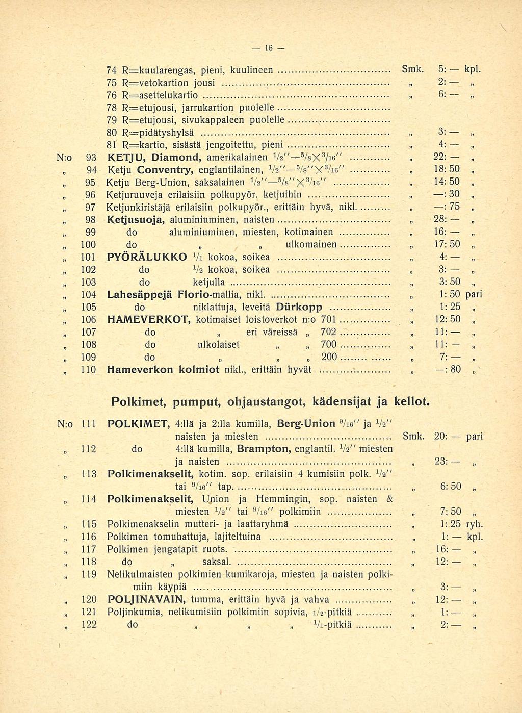 74 R=kuularengas, pieni, kuulineen Smk. 5: kpl.