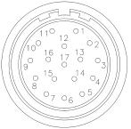 W-vaihe + Jarru Ei kytketty - Jarru Ei kytketty Kuori Vaippa Vaippa Anturiliitin Pulssianturi Resolveri Sin/Cos SLM nro Toiminta Toiminta Toiminta Toiminta 1 Termistorin 0 V Exc.