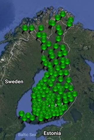 Trimnet-tukiasemat Trimnet kattaa koko Suomen Yli 100 fyysistä tukiasemaa Laskentakeskus Vantaalla
