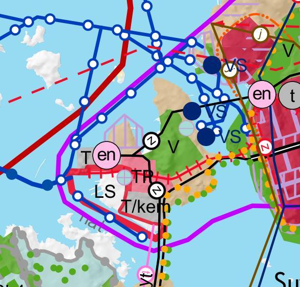 samanlainen kuin voimassa olevaa maakuntakaava. Kaavaluonnoksessa Vaskiluoto on kuitenkin liitetty Vaasan laatukäytävään (kk-3).