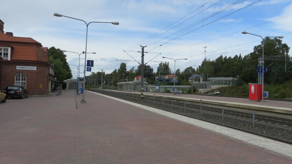 Hämeenlinnan rautatieasema Hämeenlinnan rautatieasemalla