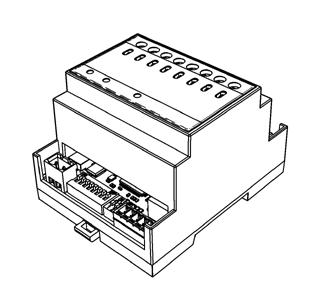 2 ja NTC20 - Ni 1000 LG, Ni 1000 DIN 43760 - Pt 1000 kosketintieto (avautuva/sulkeutuva) pulssilaskenta 71 mm (4M) 91 mm 59 mm FLEX AO8 FLEX AO8 on DIN-kiskokiinnitteinen RS-485 väylään