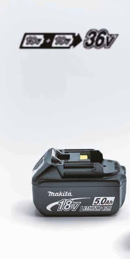 18V x2 Lithium- Suorituskykyä kahdella 18V Li-ion akulla!