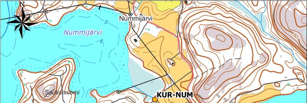 vesinäytteet syyskuussa elokuussa 8.8.2018 Lohjan kaupungin ympäristönsuojeluosaston toimeksiannosta. Puro halkoo ojitetun soistuneen maa-alueen läpi ja päätyy suhteellisen lyhyenä Nummijärveen.