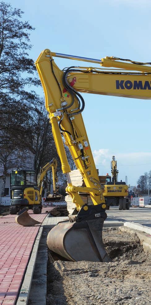 Erittäin monikäyttöinen Ihanteellinen useisiin erilaisiin töihin Tehokas ja hallinnaltaan tarkka Komatsu PW160-8 on varusteltu siten, että se pystyy kaikkiin edellyttämiisi töihin.