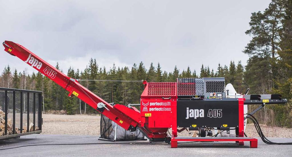 Älykästä tehokkuutta ammattilaiselle Japa 405 on uuden sukupolven polttopuukone ammattilaisille. Japa 405 mallissa toimintaa ohjaa käyttäjää avustava äly.