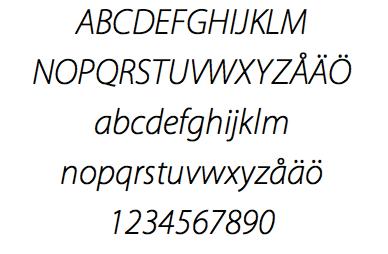 Typografia Myriad Pro Light Myriad Pro Light Italic Myriad