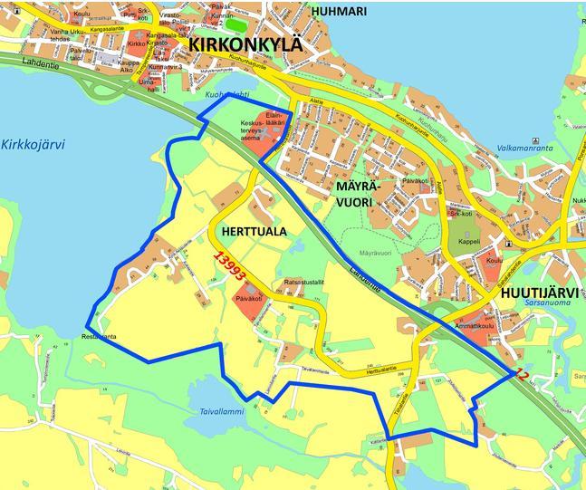 Herttualan osayleiskaava, kaava nro 13, Kangasala 1.4.2016 3 (11) 1 Lähtökohdat 1.1 Johdanto 1.