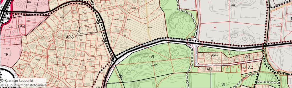 Asemakaavoitettu ja rakennettu asuntoalue. Aluevaraus sisältää asuinkorttelit, kadut, lähipuistot ja suojaviheralueet.
