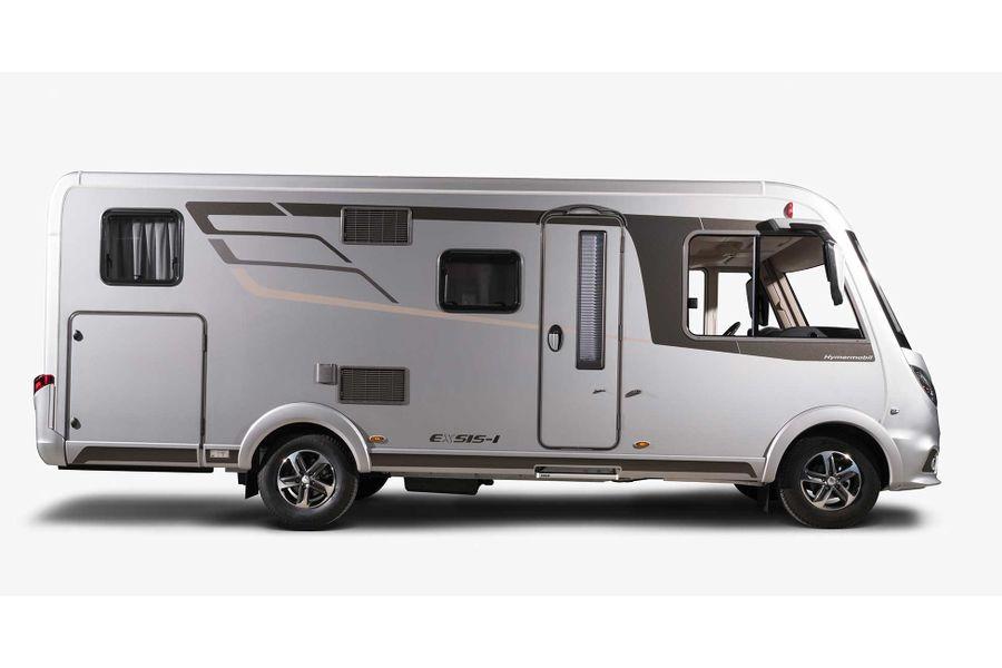 Hopeanvärinen Hymermobil Exsis-i - oikea puoli