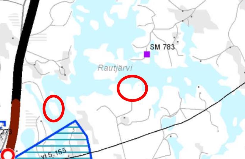 Selostusosa, EHDOTUSVAIHE 6.10.2017 4 Kuva: Ote Etelä-Savon maakuntakaavasta, johon Rautjärven yleiskaavan muutosalueet osoitettu punaisilla rajauksilla. 1.