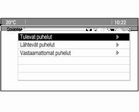 Valitse haluamasi yhteystieto puhelinmuistiosta näyttääksesi siihen tallennetut numerot. Valitse haluamasi numero soittaaksesi siihen.