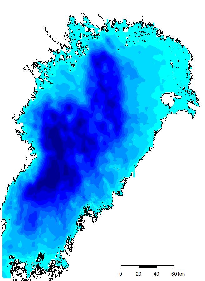 2.2. Mallihila Mallihila konstruoitiin liikenneviraston digitaalisesta syvyysaineistosta (Liikennevirasto 2014), maanmittauslaitoksen 1:100 000 kartta-aineistosta (Maanmittauslaitos 2014), ja