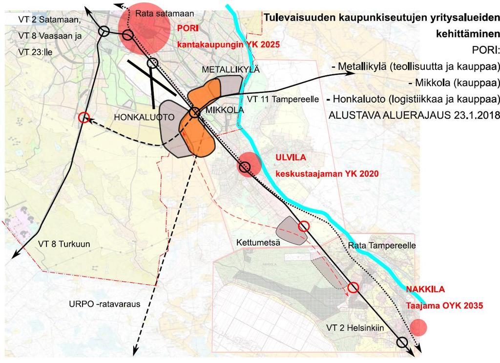 Lahden asemanseudun radanvarren alue ja Kujala-Pippon alue Edellämainitulla alueella vapautuu valtava tulevaisuuden elinkeinoelämän kehityspotentiaali VT12:n siirtyessä eteläiselle kehätielle, mikä
