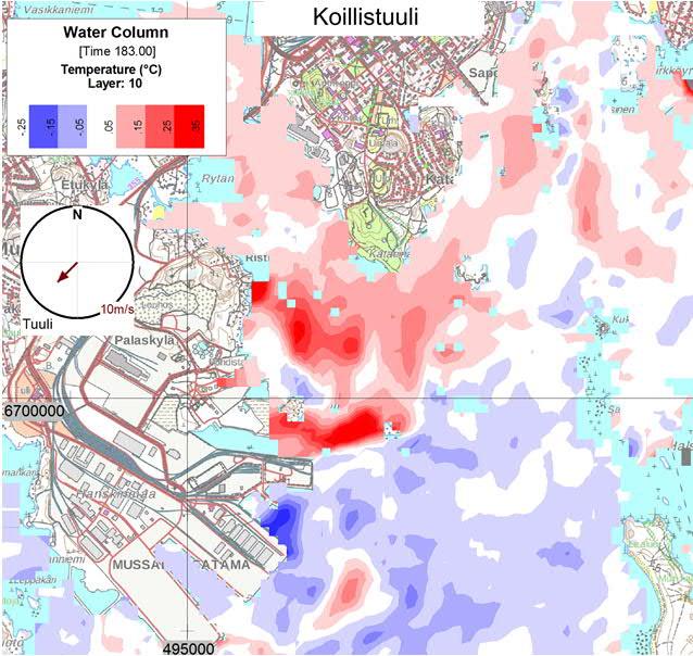 Koillistuuli 5 m/s
