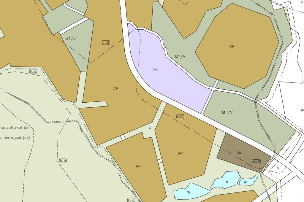 7 / 14 Kuva 3. Vaasan yleiskaavan 2030 merkintöjä Länsiniityn alueella. Kaava-alueen sijainti on merkitty punaisella ympyrällä. 3.2.2. Asemakaavatilanne Alueella on voimassa Böle II niminen asemakaava kaavanumerolla 988.