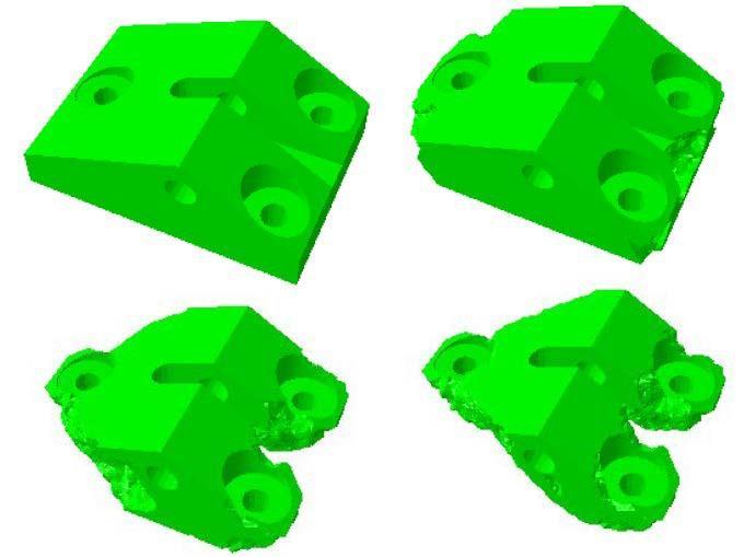 Muodon optimointi Iteratiivisen topologiaoptimoinnin avulla rakennetta kevennettiin 50% niin, että se pysyi