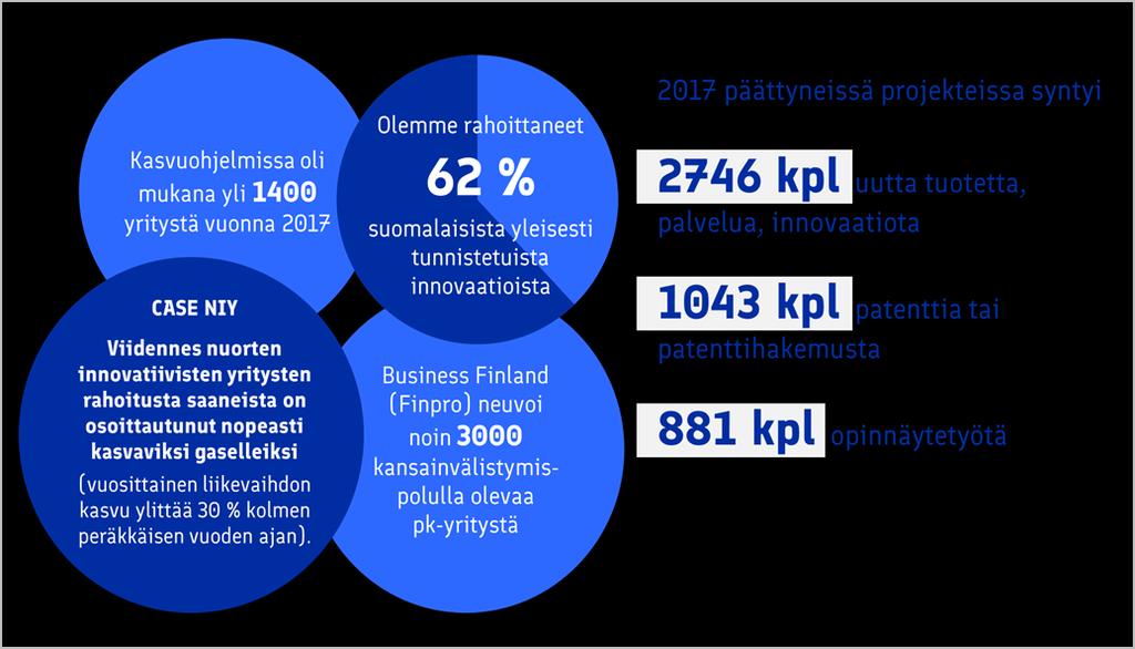 Lausunto 6 (10) Business Finland on vahva instrumentti uuden kestävän kasvun luomiseen Tammikuun alussa 2018 kansainvälistymis-, investointi- ja matkailunedistämispalveluita tarjoava Finpro ja