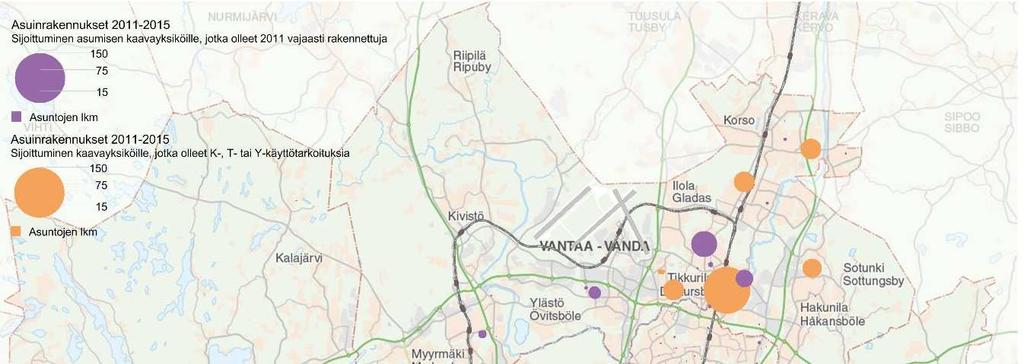 Täydentävä rakentaminen olemassa olevaan liikenne- ja