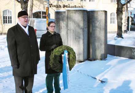 Oulun osasto teemalla Jääkäritielle lähtijöitä.