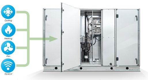 4 Tekninen Tuoteluettelo Kompressorissa on pyörimisnopeuden säätö, jolloin sekä jäähdytystehoa että lämmitystehoa säädetään portaattomasti.