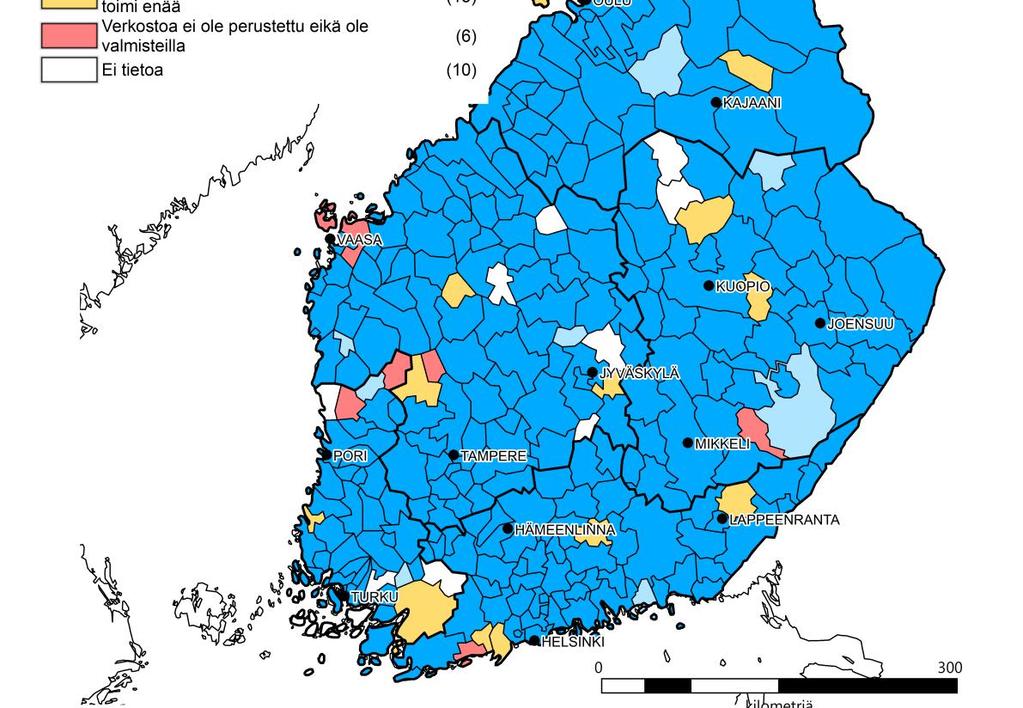 vuonna 2018  palveluverkoston