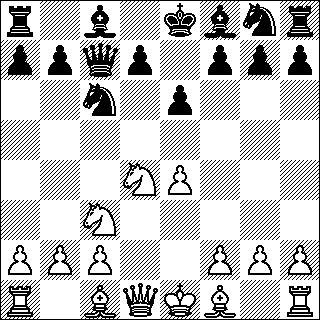 -40- ef3 27.Df3 Df3 28.gf3 Ted8 29.Kf2 Td2 30.Te2 Te2 31.Ke2 Lc6 32.Ke3 Kf8 33.Re4 La4 34.Kd2 Tb6 35.Rc5 ja 1/2-1/2, Bo Jäderholm Pentti Lehtinen, 64. SM-turnaus) 6...Rf6 7.R1c3 a6 8.Ra3 Le7 9.