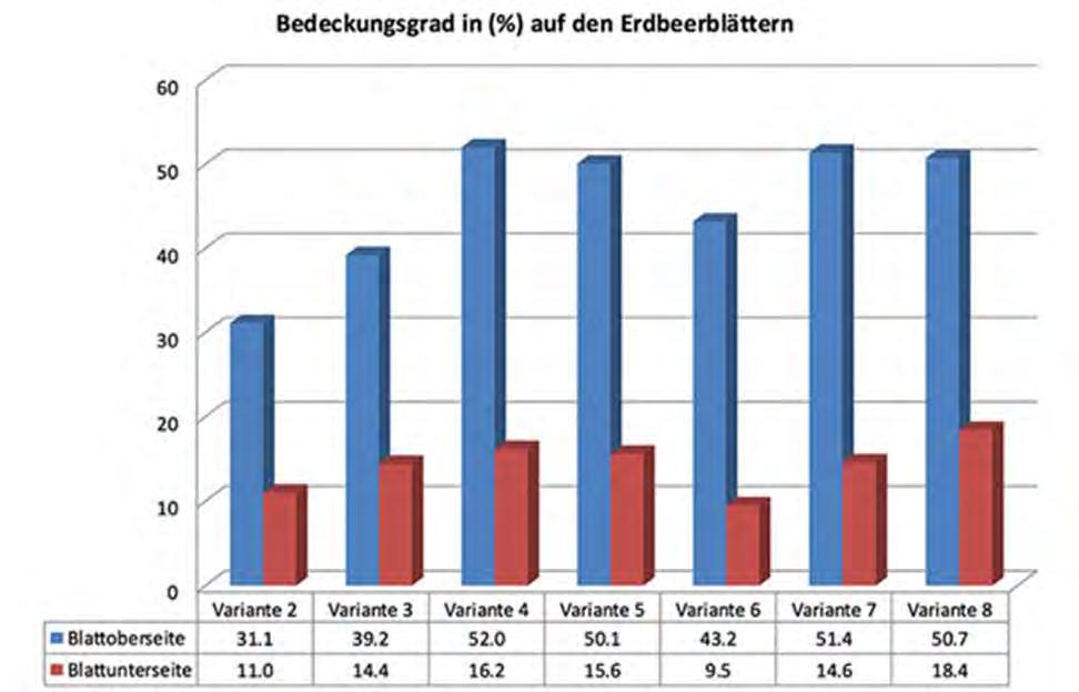 RUISKUTUKSEN PEITTÄVYYS Ruiskutuksen peittävyys (% lehtien pintaalasta) eri vesimäärillä ja suutinyhdistelmillä Siniset pylväät lehtien yläpuoli, punaiset pylväät lehtien alapuoli Peittävyydessä ei