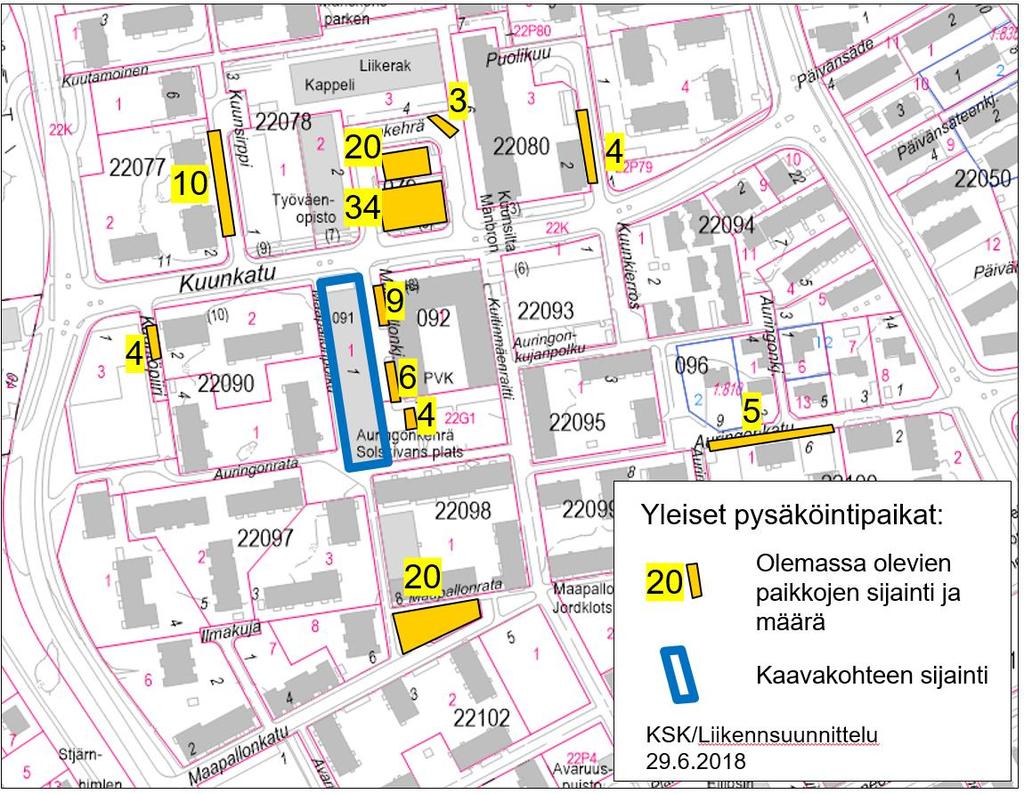 9 (26) Asemakaavaehdotuksessa rakennusmassa on kiinni Maapallonkujan vastaisessa rajassa.