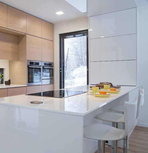 TRENDI YHTEISTYÖKUMPPANIT Trendi Dekton Danae AVAA OVI AAMUUN 8 Aamiaiskaappi on keittiötrendien uusi nousija.