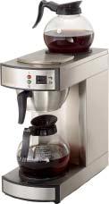 KAHVI 1 No FKM18 Filter Coffee ruostumaton teräs 2 lämpölevyä Mukana: 2 lasipannua/25 suodatinta pannu 1,8L suodatuslämpö +94 C kahvilämpö kannussa +91 C 2,1kW 230V (levy 80W) 7,9 kg Mukit ja kannet