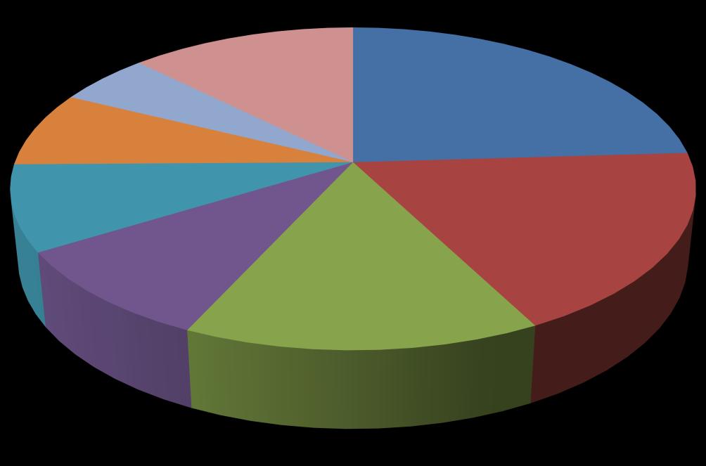 Kiina 277 934 862 64,5 % Kaavio 4 - EU:hun (ml. muu kuin GSP-) kaikista GSP-menettelyn edunsaajamaista, 2014 (pl.