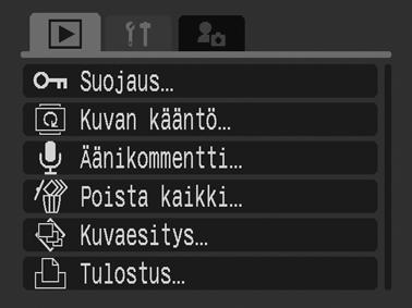 tai Käyttövalikkoon painamalla -painiketta.