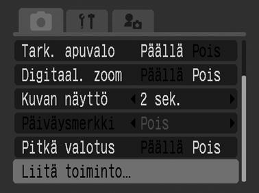 Kun kuvaat lähikuvia, siirrä kameraa sivusuunnassa kohteeseen nähden. Kuvaaminen Voit ottaa kuvasarjan kahdella eri tavalla, kun käytät Liitä toiminto -tilaa.
