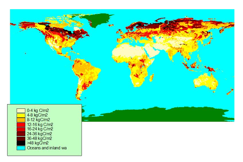 ecosystems (Post et al. 1982, Batjes N.H.