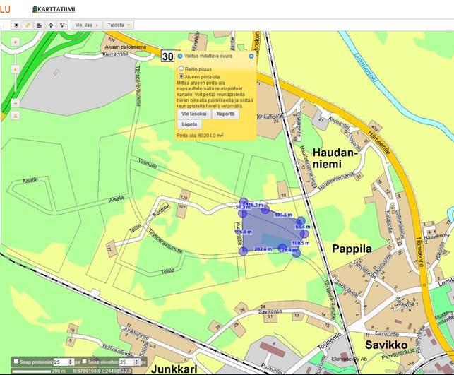 11 (25) Kuva 7. Kuormausalueen läjitysmassoille varattu alue. 6 Vaikutukset 6.