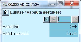 Konfigurointi - jatkoa Avaa säätimien konfiguroinnin lukitus 1. Mene konfigurointivalikkoon Jos haluat tietää enemmän eri konfigurointivaihtoehdoista, ne on lueteltu alla.