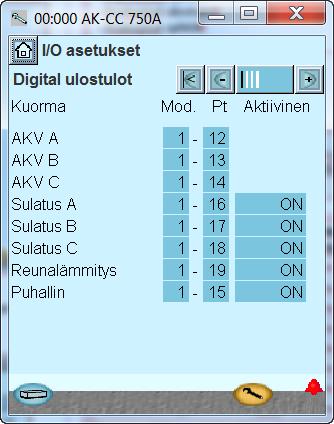 Konfigurointi - jatkoa Sisääntulojen ja ulostulojen konfigurointi 1. Mene konfigurointivalikkoon 2.