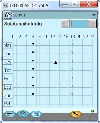 12. Tee sulatusaikataulun asetukset Esimerkissämme sulatusaikatauluksi on