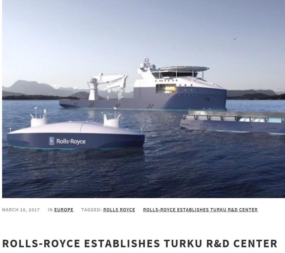 2017 FOCUS 2017: DIGITALISATION OF LOGISTICS AND INNOVATIVE PROCUREMENTS One Sea ecosystem grow +Jaakonmeri Interest for autonomous&digital shipping grow Rolls Royce Center for