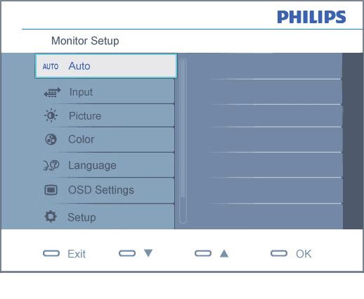 Yleistä Mikä on On-Screen Display (OSD)? Kaikissa Philipsin LCD-näytöissä on näyttövalikko (OSD) ominaisuus.