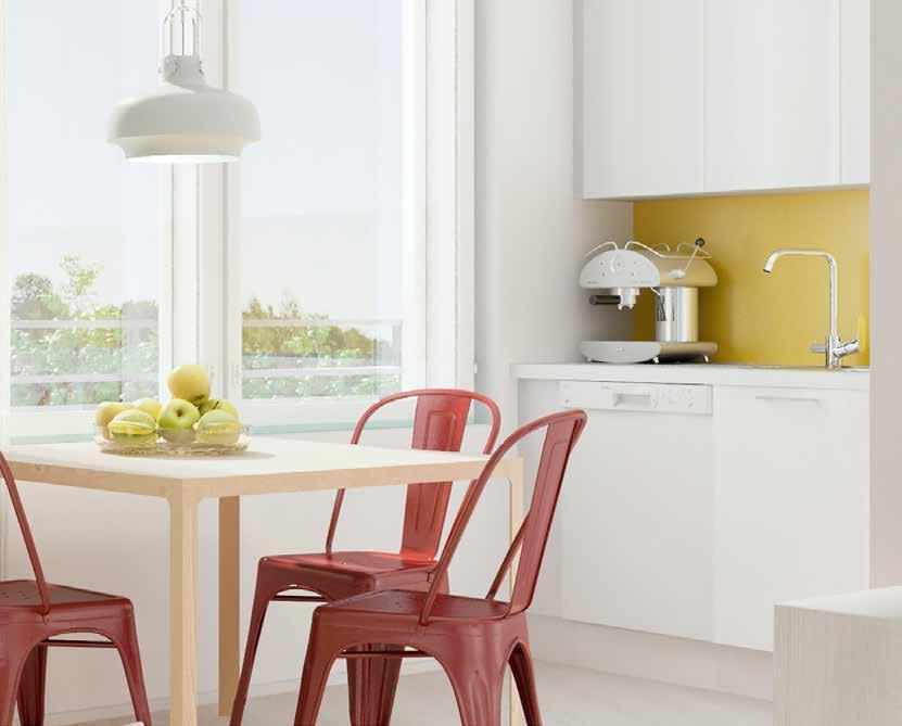 Skanska Design Joy Keittiö on kodin sydän. Design-mallistojen vaihtoehtoisia materiaaleja yhdiste lemällä luot oman tyylisi mukaisen kokonaisuuden.