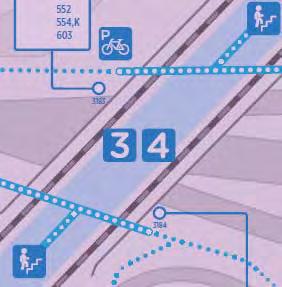 vaihtotapahtumat a) Junalaiturien ja Kehä I:n bussien välillä