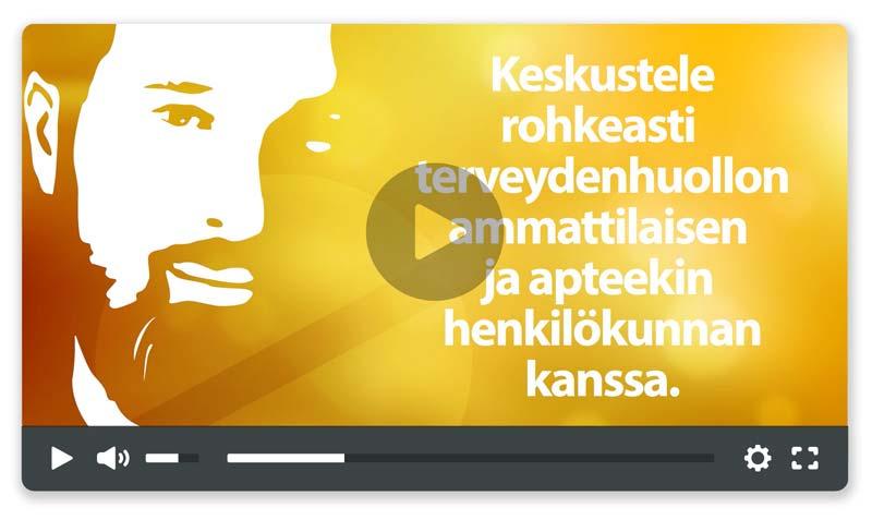 Radiomainokset sekä videot Kohderyhmä 1: Lääkkeitä käyttävät työikäiset Sinun ei tarvitse pohtia lääkitystäsi yksin.