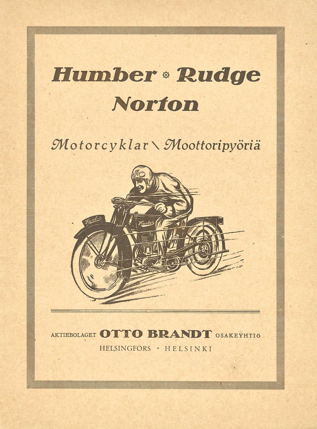 Humber Rudge Norton Motorcyklar \