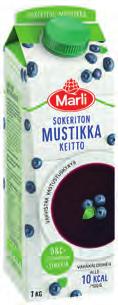 40 prk, mustikka 40 prk) MARLI SOKERITTOMAT MARJAKEITOT Sokeriton kausimaku