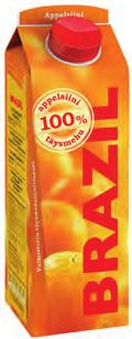 100 % TÄYSHUT BRAZIL 100 % TÄYSHUT Appelsiinitäysmehu 0,85 l 1006633 me 6 x 0,85 l,