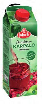 l 1004343 Mustaherukka-puolukkamehujuoma 1 l 1004342,