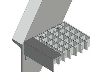Tämä kiinnitin voidaan asentaa yläpuolelta kierteen muovaavaa ruuvia käyttäen (rakennusurakoitsija toimittaa).