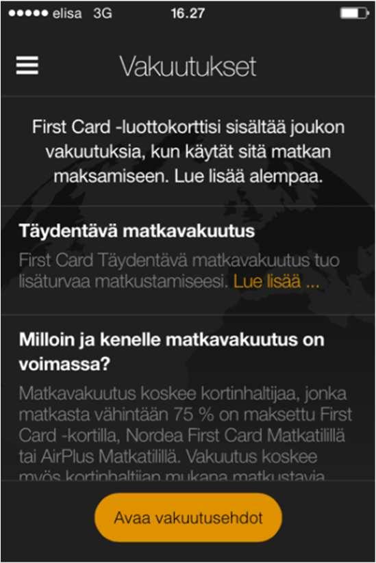 First Card vakuutukset eivät ole valtionhallinnon käytettävissä.